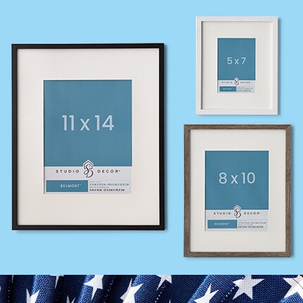 three wood frames in varied sizes