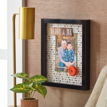 daddy and me with photo in black shadow box
