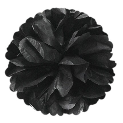 Black Pom Pom party decoration