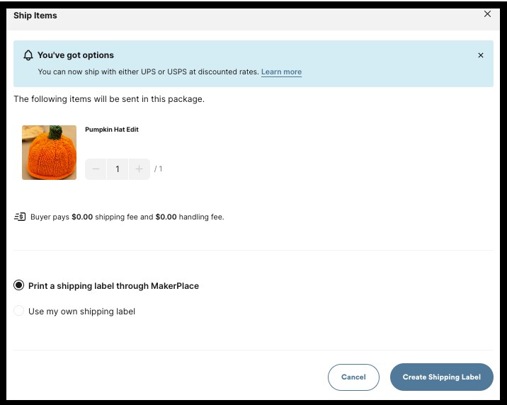 How to Purchase and Print Shipping Labels on MakerPlace - Seller Support