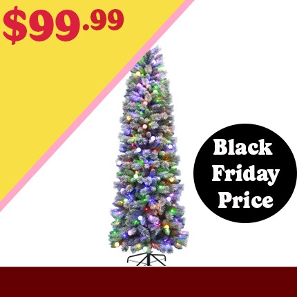 7.5ft. Pre-Lit Flocked Glacier Fir by Ashland $99.99 at Black Friday Pricing