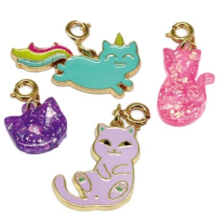 4 cat charms.