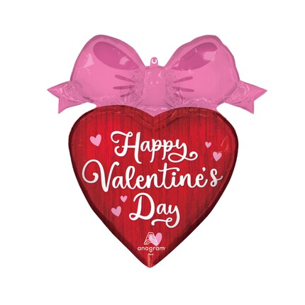 Valentines themed inflated balloons