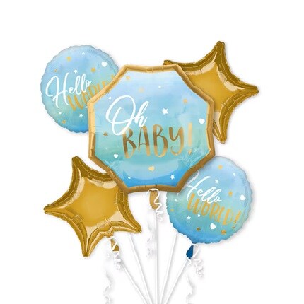 balloon assortment for a baby boy