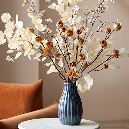 Floral stems with cream leaves