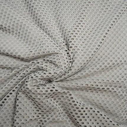 twisted gray cargo netting fabric