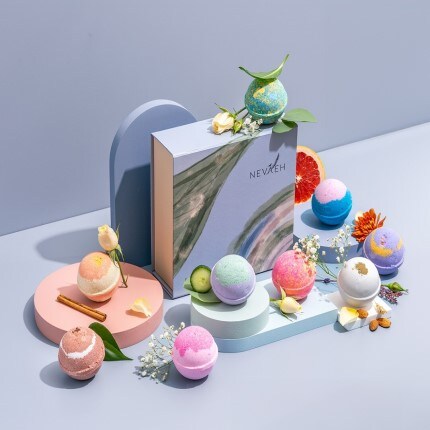 MakerPlace nevaeh bath bombs gift set all natural handmade in the usa organic essential oils gift set