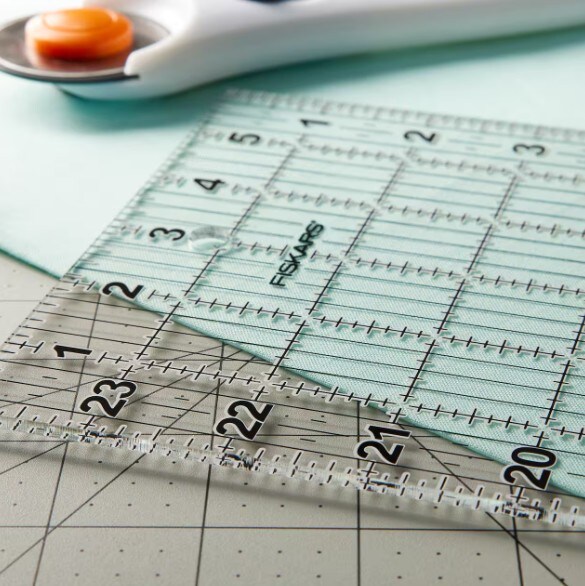 clear quilting ruler by fiskars