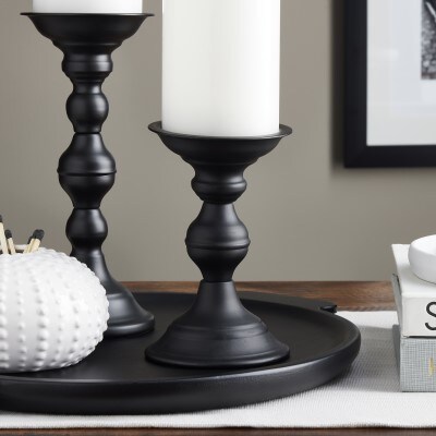 black candle holders 