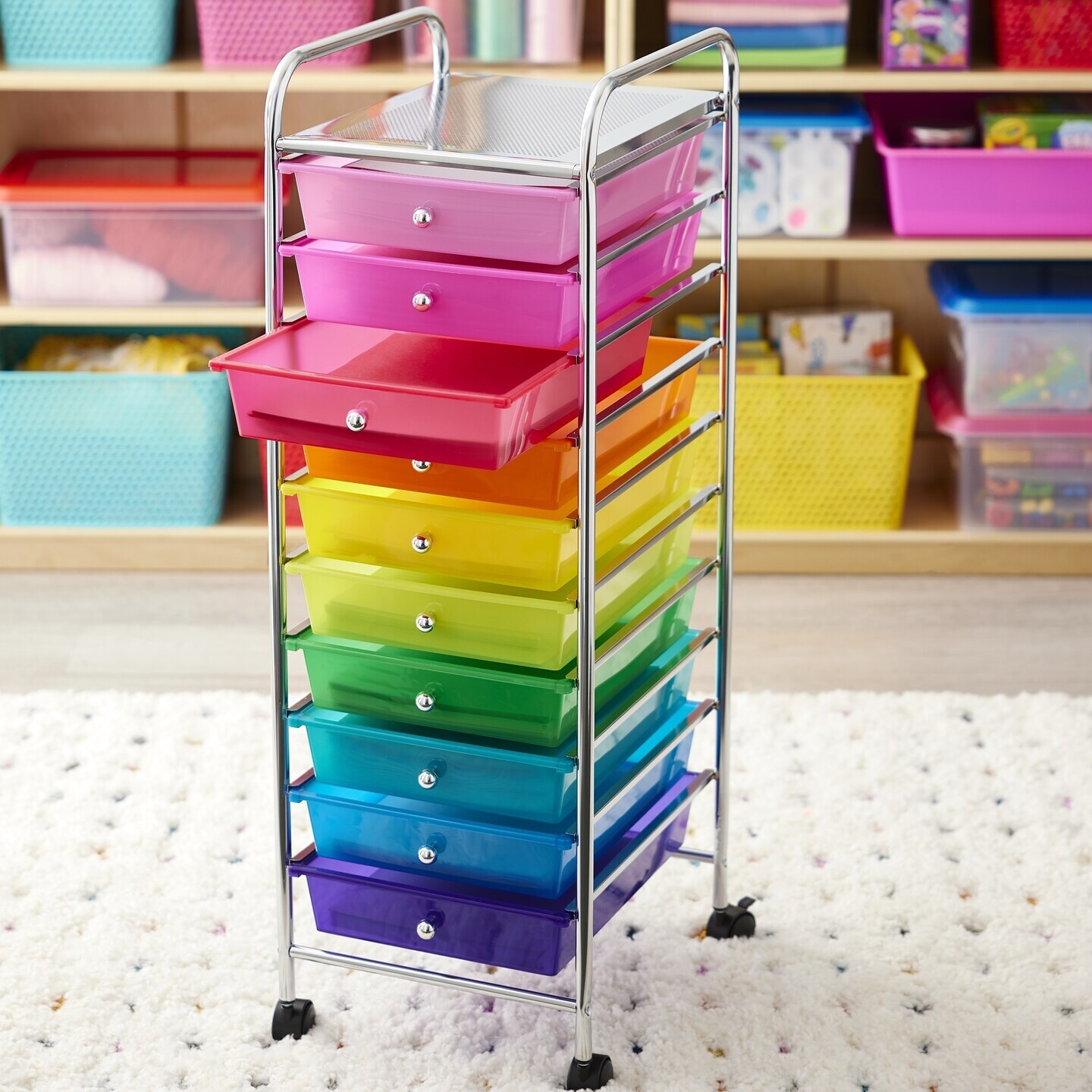 Rainbow storage cart