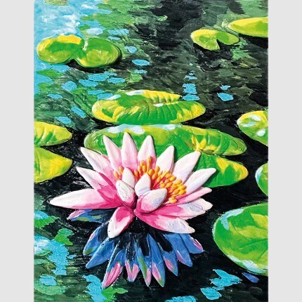 water lily paiting