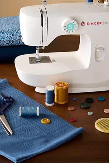 Fabric & notions on a table