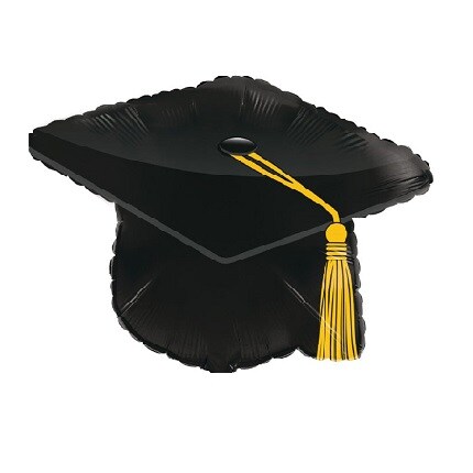 grad cap mylar balloon