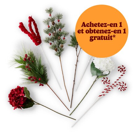 "Branches de Noël avec ruban"