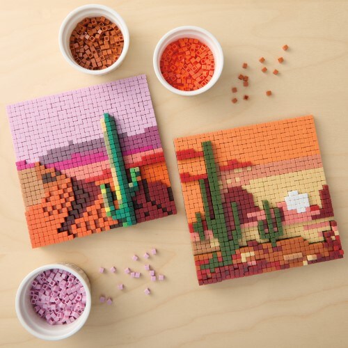 Pixelated Brick Art- Desert scene