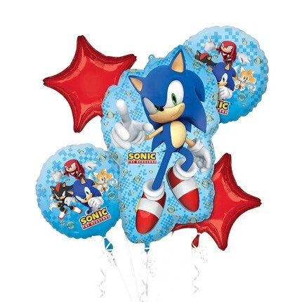 Sonic themed helium balloons