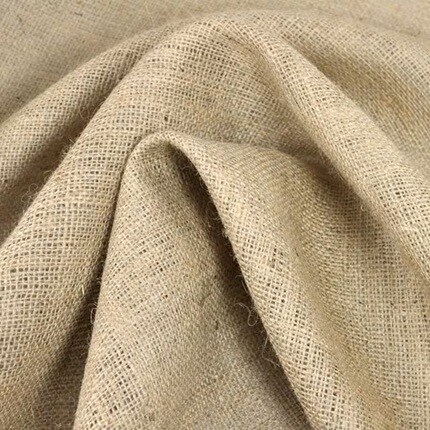 folds of tab burlap fabric