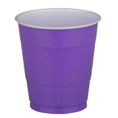 purple paper party cup