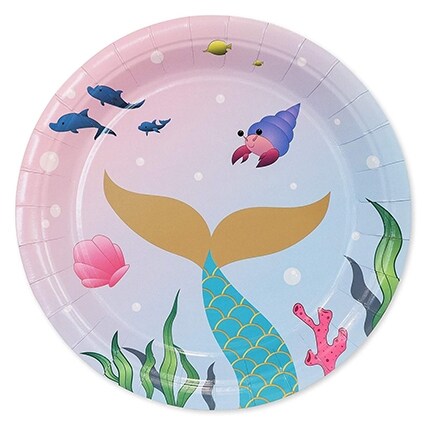 Mermaid tail in the ocean party plate