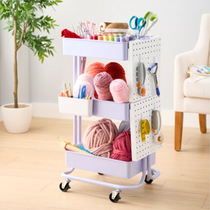 Lexington rolling cart in new lilac color
