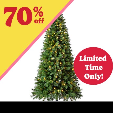7 ft. Pre-Lit Hudson Pine Tree by Ashland at Black Friday Pricing