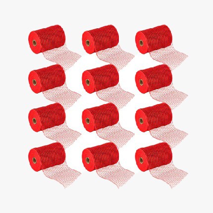 spools of red mesh