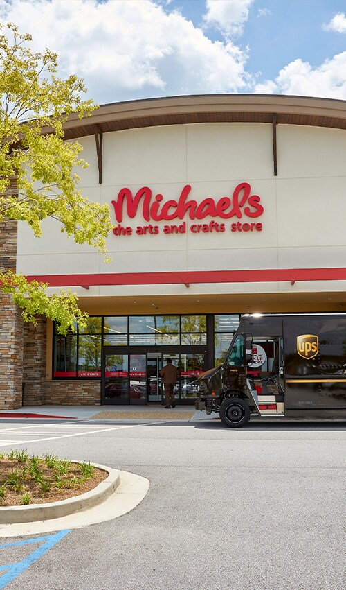ups truck at michaels