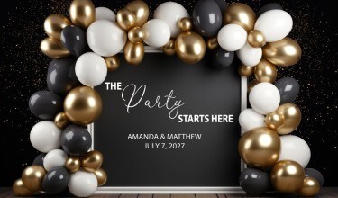 MakerPlace by Michaels: Party Backdrop Personalized Decal