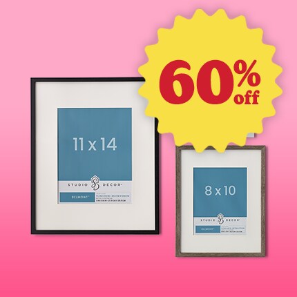 Frames on pink background