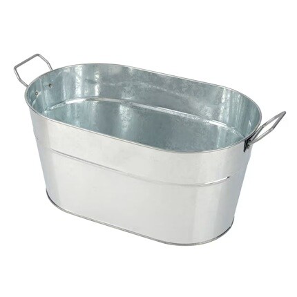 silver drink bucket
