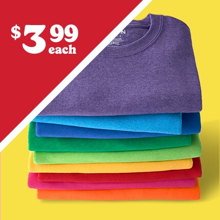 stack of folded t-shirts