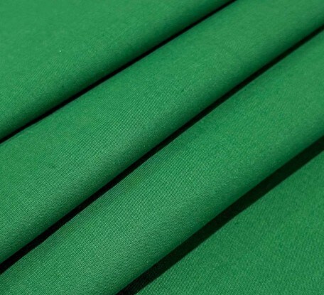 green fabric draped