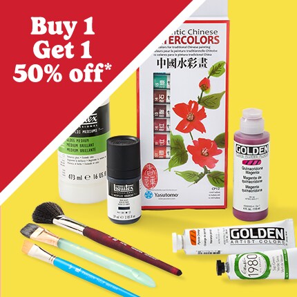 paints mediums brushes on sale