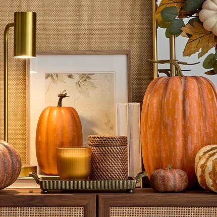 Fall inspired tabletop decorations