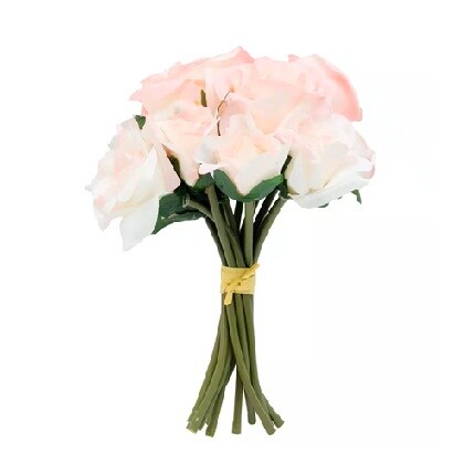 pink roses in a bundle