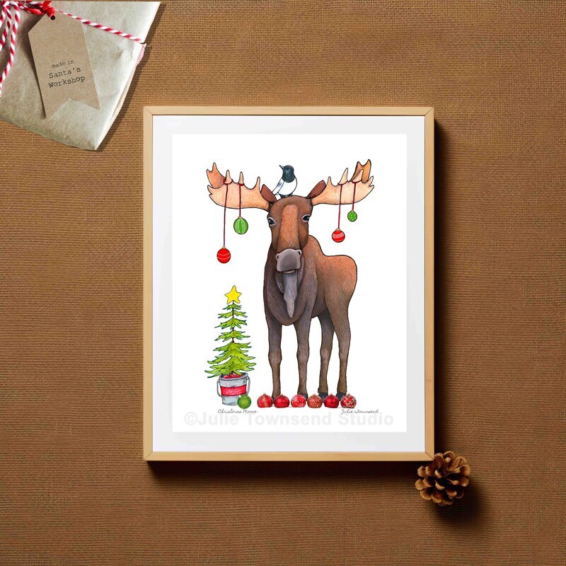 holiday deer art 