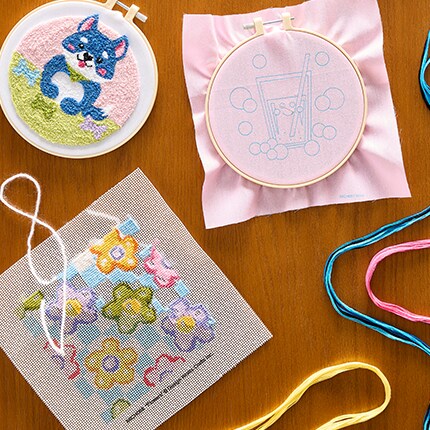 fabric in blue and white print