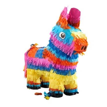 colorful donkey pinata