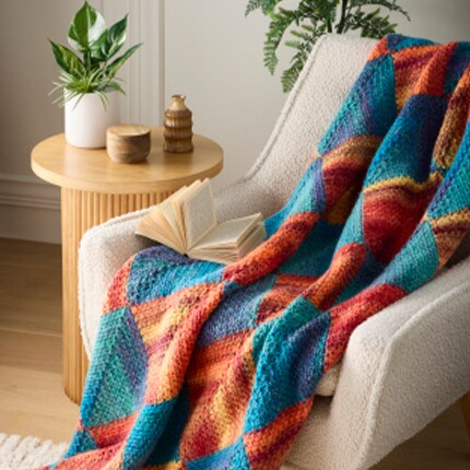 Crochet blanket on a chair home decor yarn