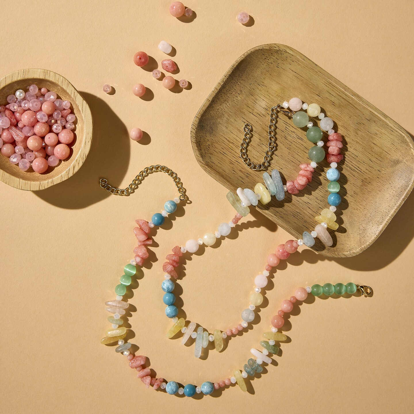 strung natural materials beads