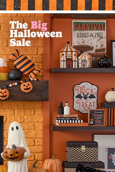Halloween decor, and halloween christmas tree in black and pink ornaments