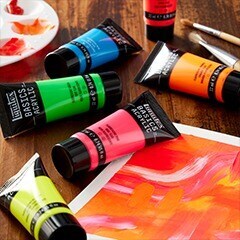 multiple colored Paint Tubes on table