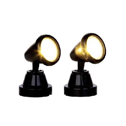 two mini black spot lights