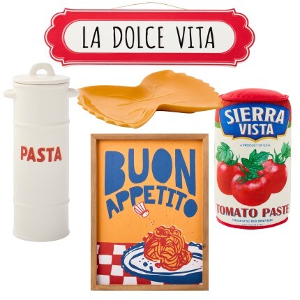 Assorted products from Italian Kitchen Décor Collection