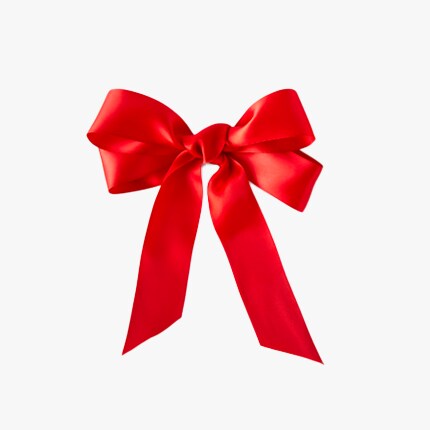 red satin bow