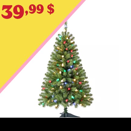 A Christmas Tree with lights