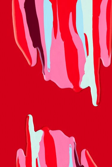 red dripping paint