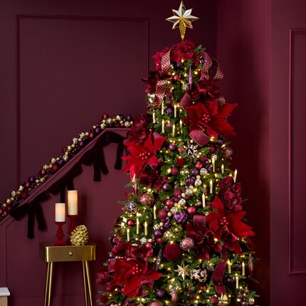A Christmas tree with presents