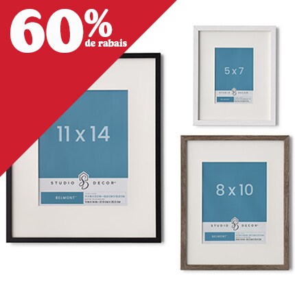 Belmont frames on pink background