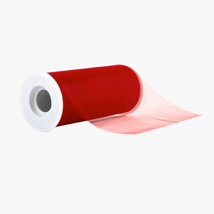 Bobine de tulle rouge